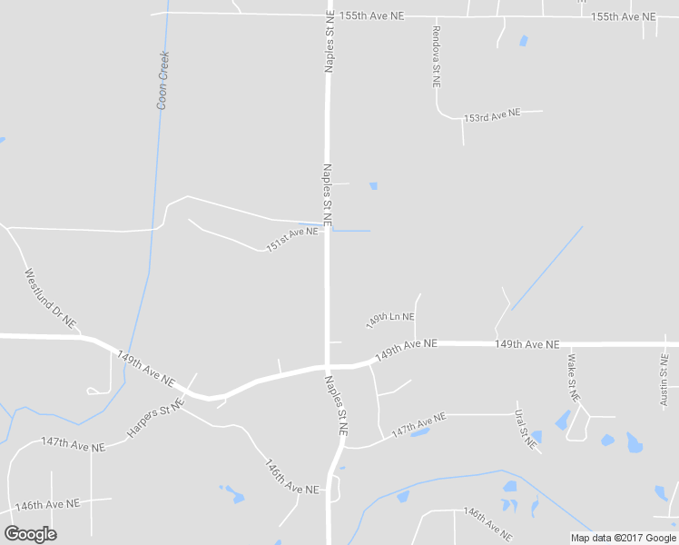 map of restaurants, bars, coffee shops, grocery stores, and more near 15023 Naples Street Northeast in Ham Lake