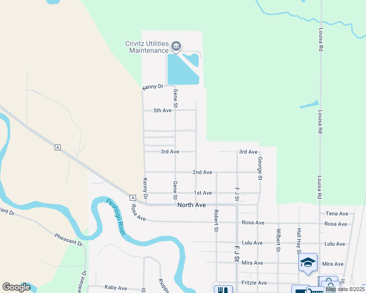 map of restaurants, bars, coffee shops, grocery stores, and more near 1216 3rd Avenue in Crivitz