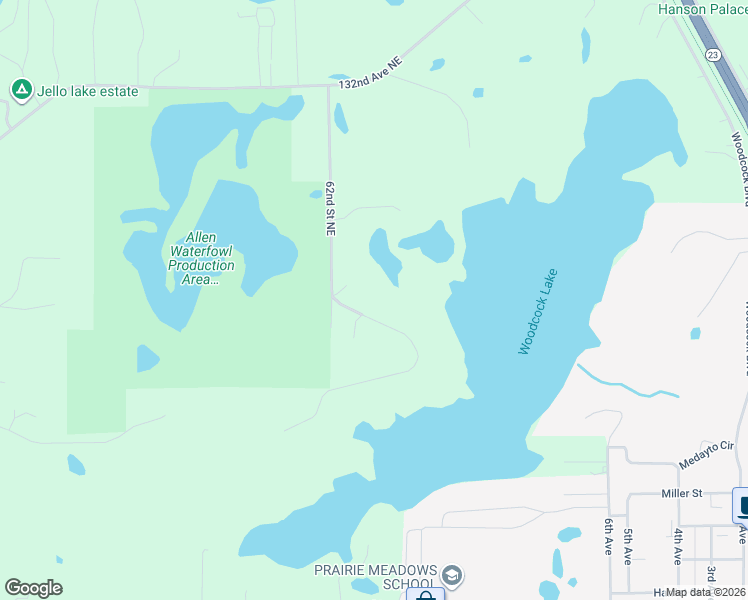 map of restaurants, bars, coffee shops, grocery stores, and more near 12407 62nd Street Northeast in Spicer