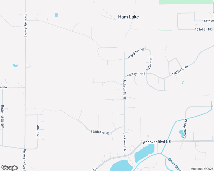 map of restaurants, bars, coffee shops, grocery stores, and more near 14961 Madison Street Northeast in Ham Lake