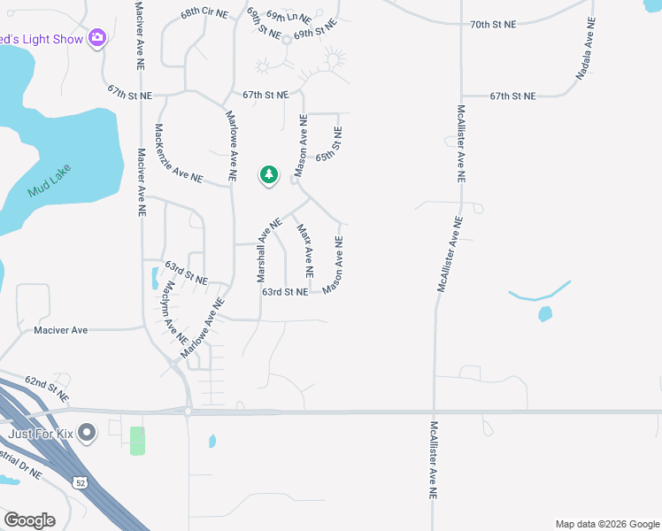 map of restaurants, bars, coffee shops, grocery stores, and more near 6339 Mason Avenue Northeast in Otsego