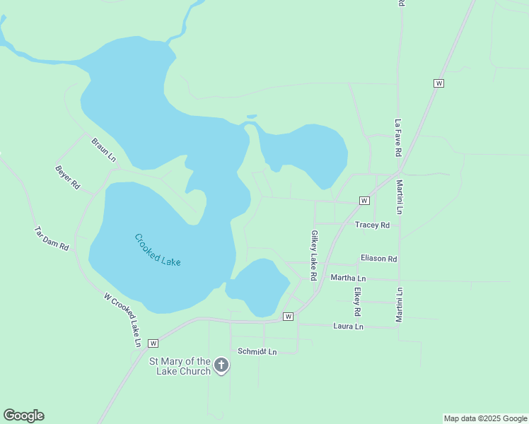 map of restaurants, bars, coffee shops, grocery stores, and more near 11854 Black Bass Lane in Crivitz