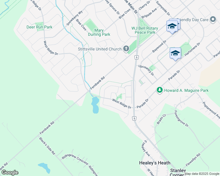 map of restaurants, bars, coffee shops, grocery stores, and more near 518 Dalewood Crescent in Ottawa