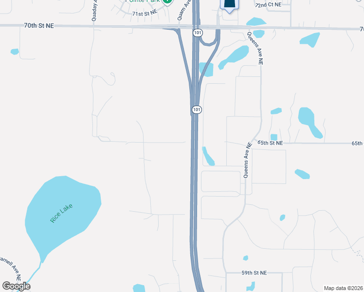 map of restaurants, bars, coffee shops, grocery stores, and more near 16197 65th Street Northeast in Otsego