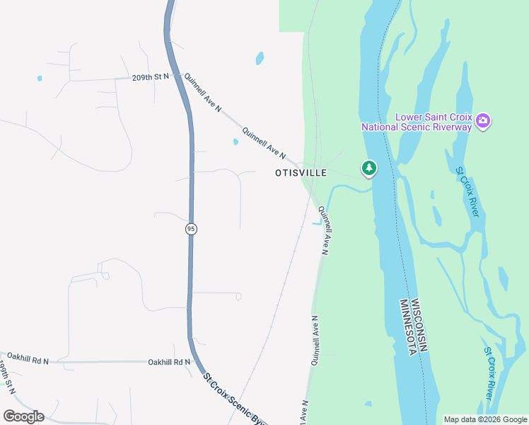 map of restaurants, bars, coffee shops, grocery stores, and more near 16763 205th Street North in Scandia