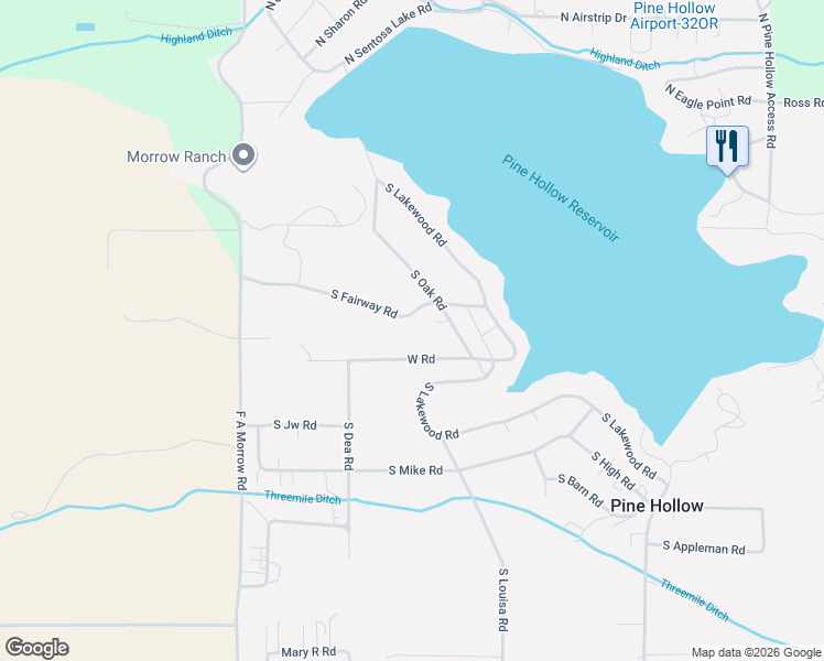 map of restaurants, bars, coffee shops, grocery stores, and more near 224 South Oak Road in Tygh Valley