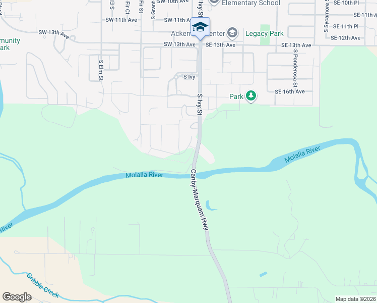 map of restaurants, bars, coffee shops, grocery stores, and more near 1601-1999 Canby-Marquam Highway in Canby