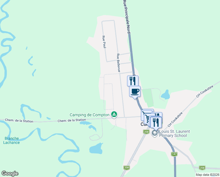 map of restaurants, bars, coffee shops, grocery stores, and more near 22 Rue Denise in Compton