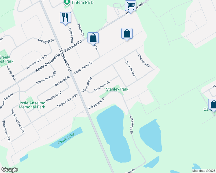 map of restaurants, bars, coffee shops, grocery stores, and more near 6652 Tommary Drive in Ottawa