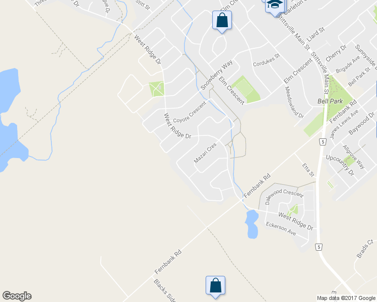 map of restaurants, bars, coffee shops, grocery stores, and more near 414 Landswood Way in Ottawa