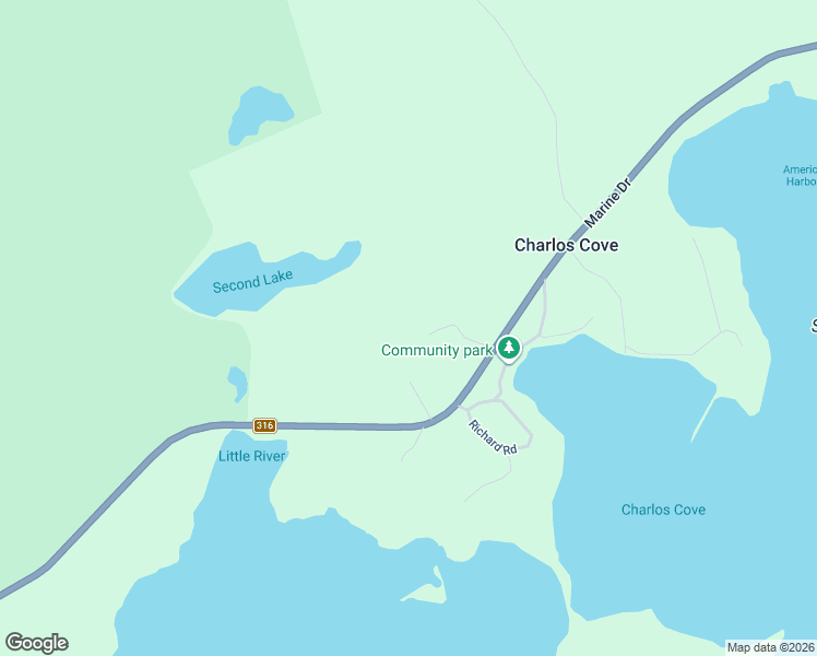 map of restaurants, bars, coffee shops, grocery stores, and more near North Road in Guysborough