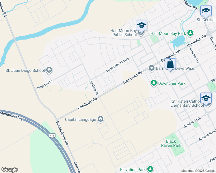 map of restaurants, bars, coffee shops, grocery stores, and more near 624 Bellatrix Walk in Ottawa