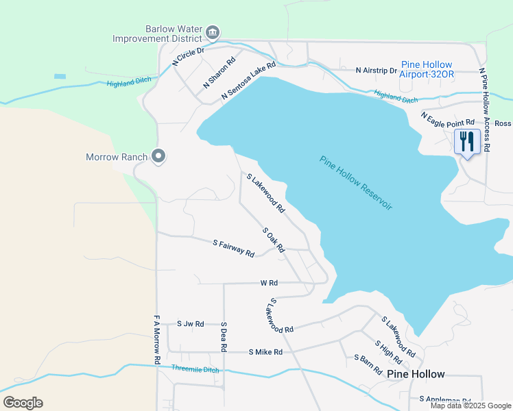 map of restaurants, bars, coffee shops, grocery stores, and more near 234 South Oak Road in Tygh Valley
