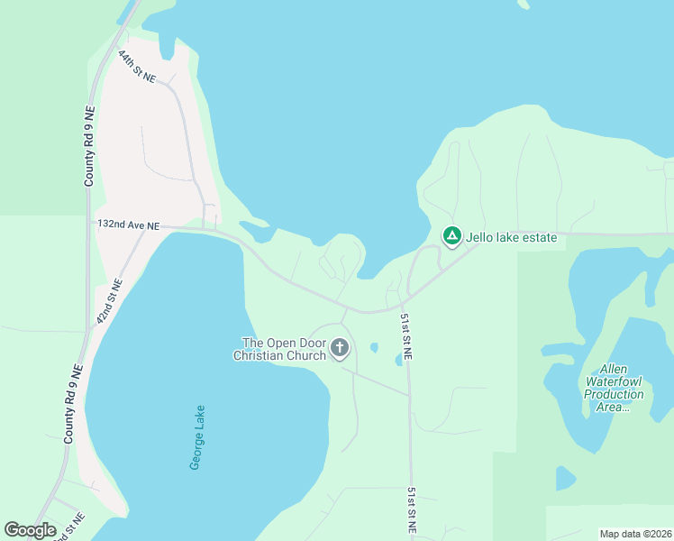 map of restaurants, bars, coffee shops, grocery stores, and more near 4880 132nd Avenue Northeast in Spicer