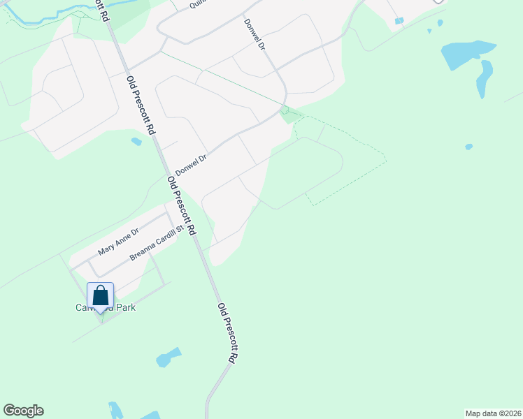 map of restaurants, bars, coffee shops, grocery stores, and more near 595 Shoreway Drive in Ottawa