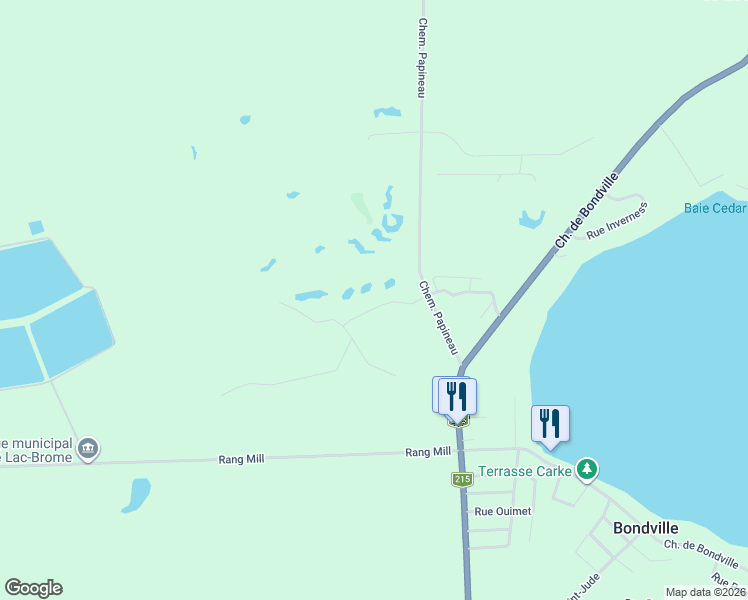 map of restaurants, bars, coffee shops, grocery stores, and more near Rue Rosedale in Fulford