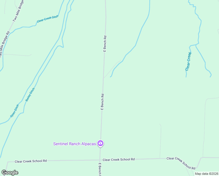 map of restaurants, bars, coffee shops, grocery stores, and more near 330 East Bench Road in Roberts