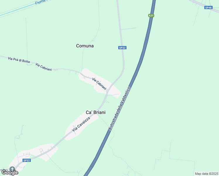 map of restaurants, bars, coffee shops, grocery stores, and more near 2 Via Cabriani in Ca' Briani