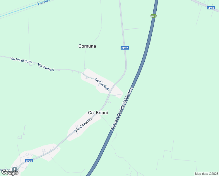 map of restaurants, bars, coffee shops, grocery stores, and more near 2 Via Cabriani in Ca' Briani