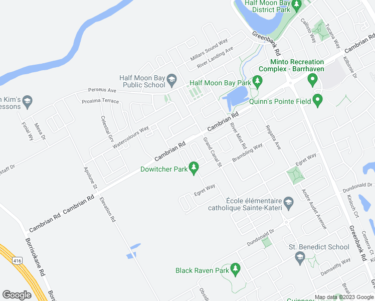 map of restaurants, bars, coffee shops, grocery stores, and more near 2506 Nutgrove Avenue in Ottawa