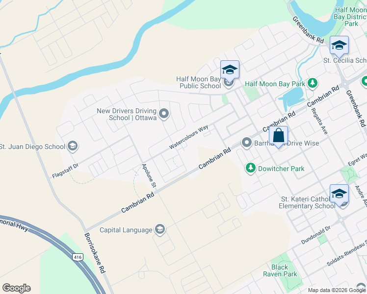 map of restaurants, bars, coffee shops, grocery stores, and more near 294 Zenith Private in Ottawa