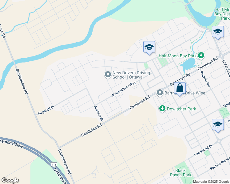 map of restaurants, bars, coffee shops, grocery stores, and more near in Ottawa
