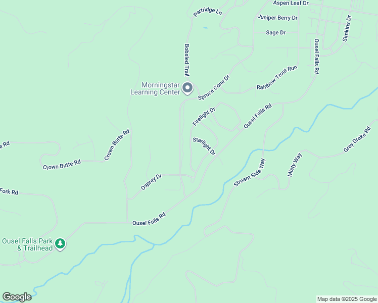 map of restaurants, bars, coffee shops, grocery stores, and more near 417 Firelight Drive in Big Sky
