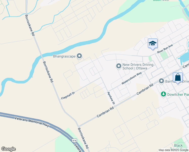 map of restaurants, bars, coffee shops, grocery stores, and more near in Nepean
