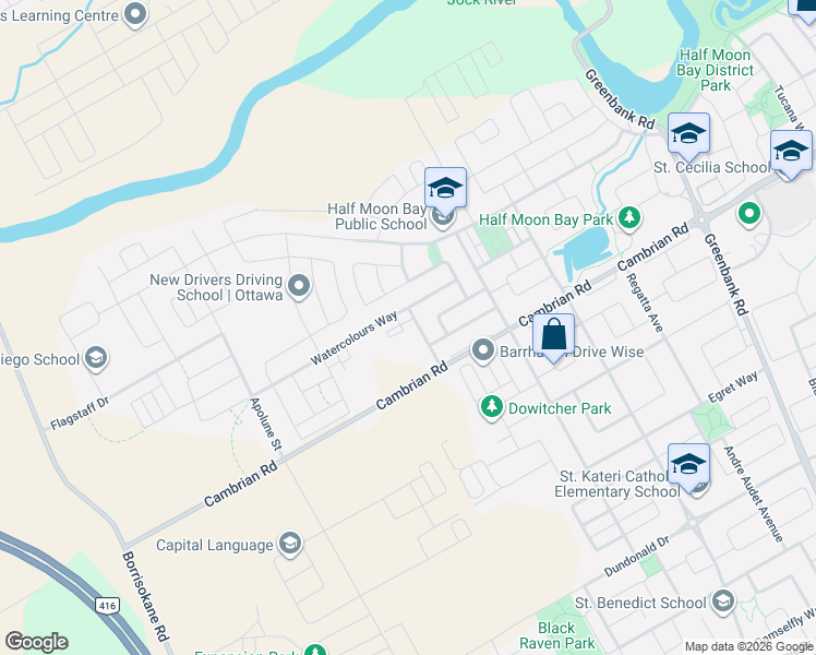 map of restaurants, bars, coffee shops, grocery stores, and more near 112 Walleye Private in Priv