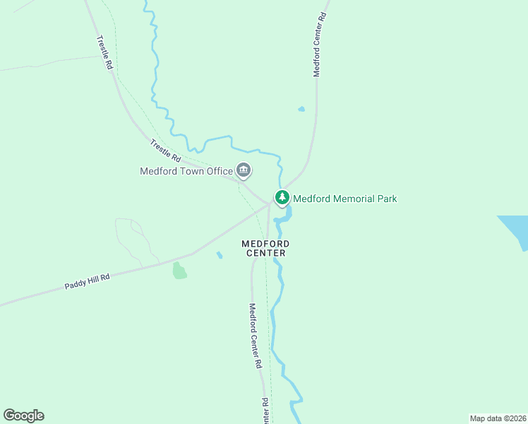 map of restaurants, bars, coffee shops, grocery stores, and more near Medford Center Road in Medford