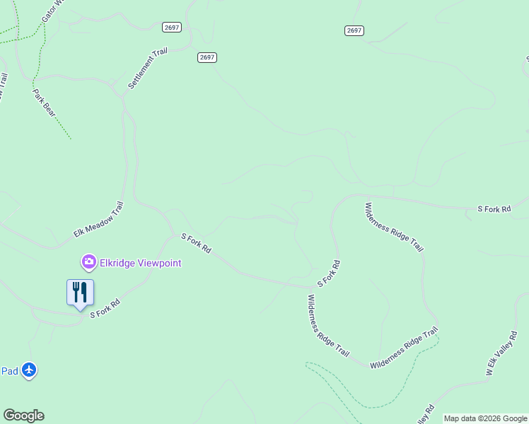 map of restaurants, bars, coffee shops, grocery stores, and more near 422 Wildridge Fork in Big Sky