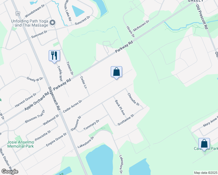 map of restaurants, bars, coffee shops, grocery stores, and more near 6722 Cedar Acres Drive in Ottawa