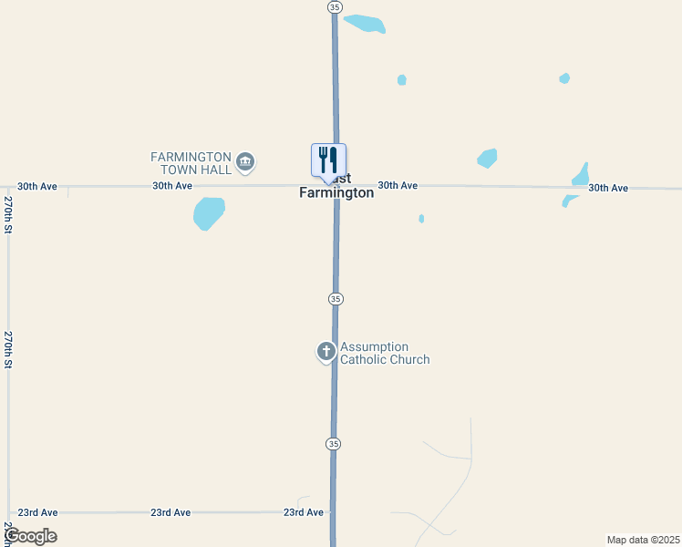 map of restaurants, bars, coffee shops, grocery stores, and more near 282 Wisconsin 35 in Osceola