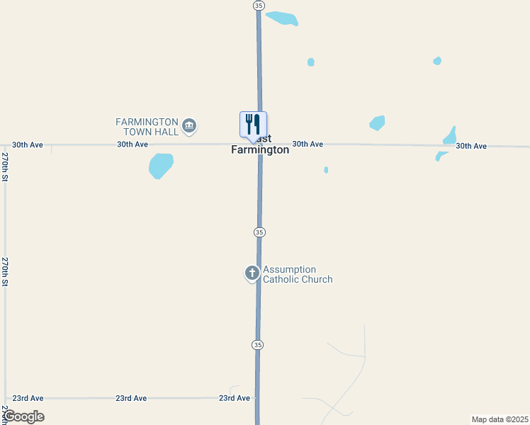 map of restaurants, bars, coffee shops, grocery stores, and more near 282 Wisconsin 35 in Osceola