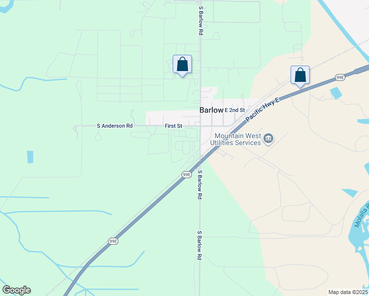map of restaurants, bars, coffee shops, grocery stores, and more near 24621 South Barlow Road in Aurora