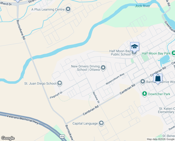 map of restaurants, bars, coffee shops, grocery stores, and more near 924 Nokomis Place in Ottawa