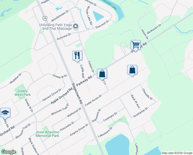 map of restaurants, bars, coffee shops, grocery stores, and more near 6652 Parkway Road in Ottawa