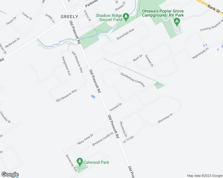 map of restaurants, bars, coffee shops, grocery stores, and more near 1550 Stanleyfield Crescent in Ottawa