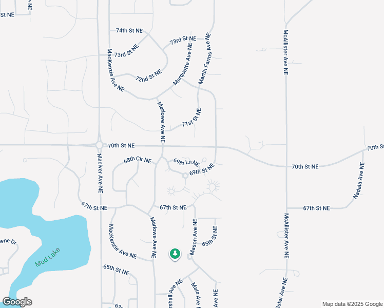 map of restaurants, bars, coffee shops, grocery stores, and more near 12384 69th Lane Northeast in Elk River