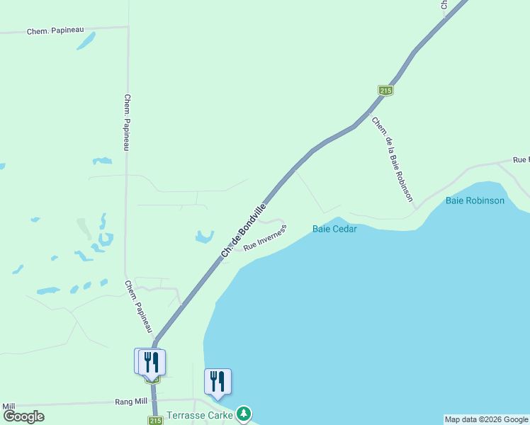 map of restaurants, bars, coffee shops, grocery stores, and more near 88 Rue Inverness in Foster