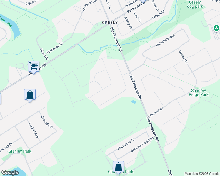 map of restaurants, bars, coffee shops, grocery stores, and more near 1575 Rangeland Avenue in Ottawa