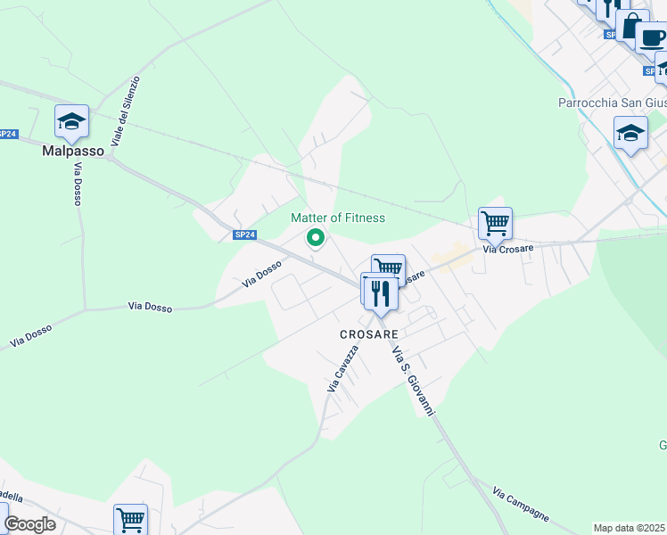 map of restaurants, bars, coffee shops, grocery stores, and more near 3 Via Dossi in Bovolone