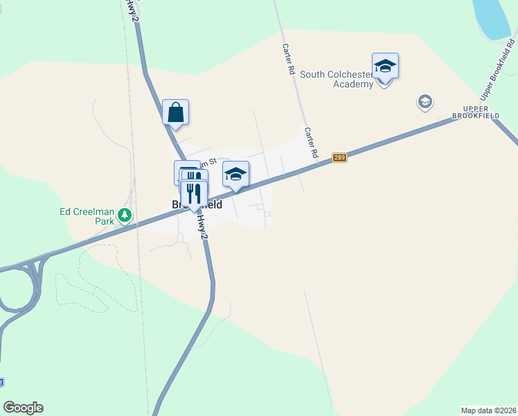 map of restaurants, bars, coffee shops, grocery stores, and more near 22 Hamilton Avenue in Brookfield