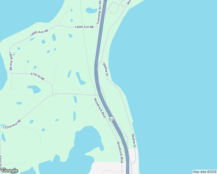 map of restaurants, bars, coffee shops, grocery stores, and more near 13560 Skyline Drive in Spicer