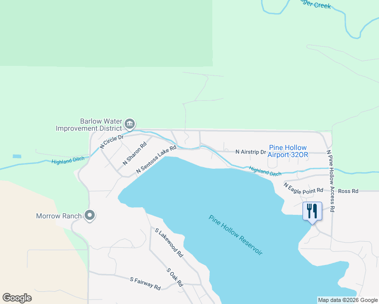 map of restaurants, bars, coffee shops, grocery stores, and more near 114 North Sentosa Lake Road in Tygh Valley