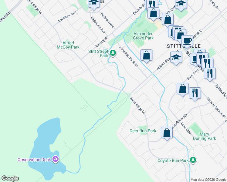 map of restaurants, bars, coffee shops, grocery stores, and more near in Ottawa