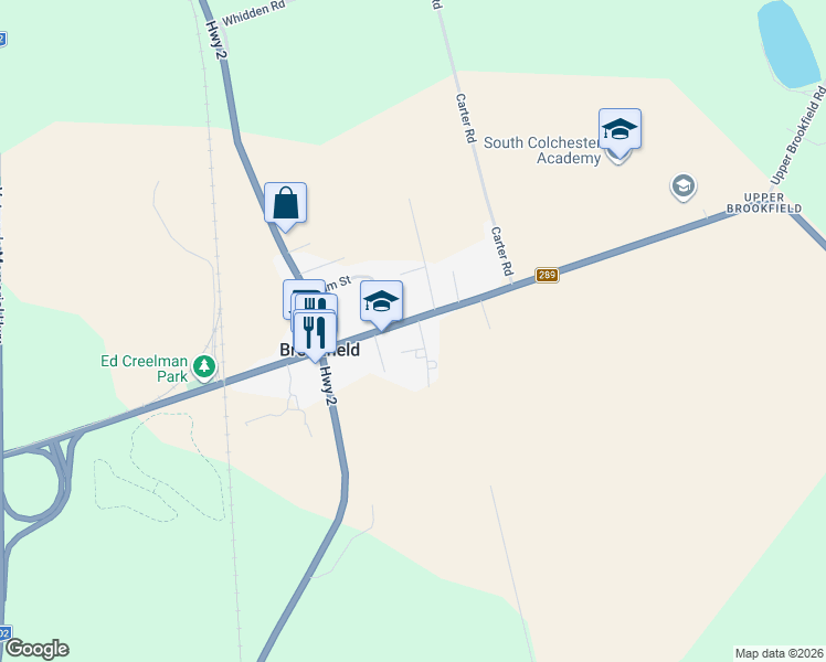 map of restaurants, bars, coffee shops, grocery stores, and more near 22 Hamilton Avenue in Brookfield