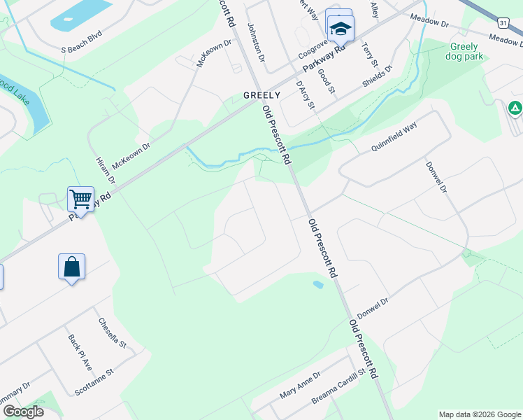 map of restaurants, bars, coffee shops, grocery stores, and more near 1525 Rangeland Avenue in Ottawa