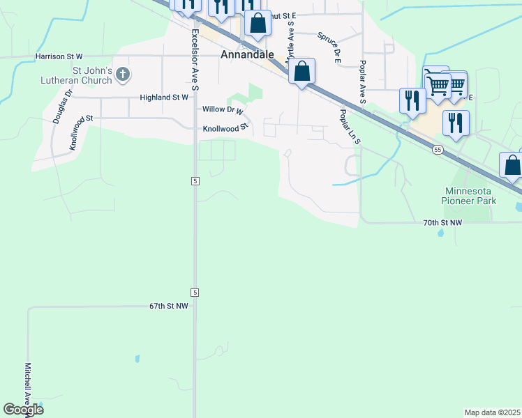map of restaurants, bars, coffee shops, grocery stores, and more near 71 Pintail Drive in Annandale