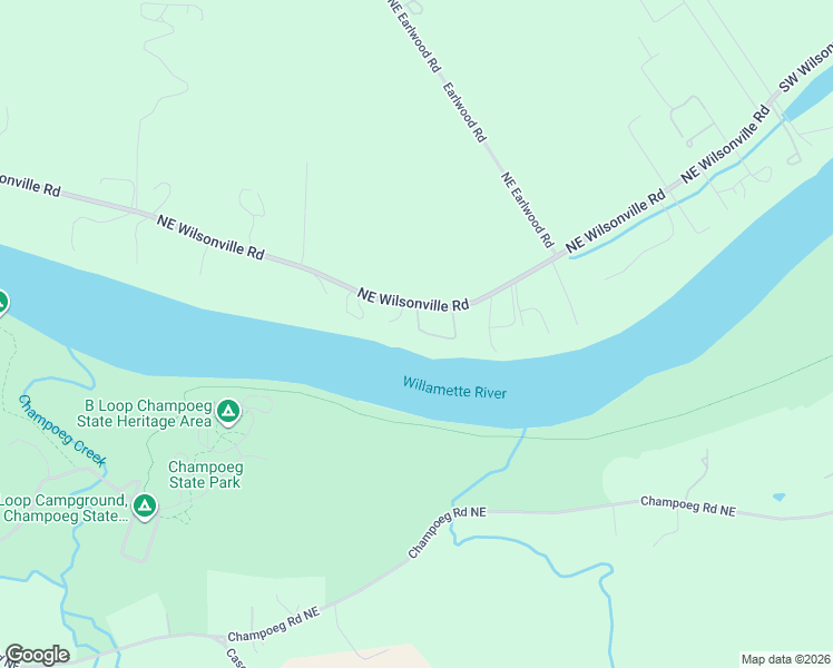 map of restaurants, bars, coffee shops, grocery stores, and more near 35960 Northeast Wilsonville Road in Newberg